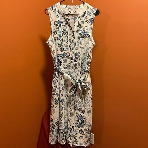 Croft & Barrow Blue and White Midi Sundress